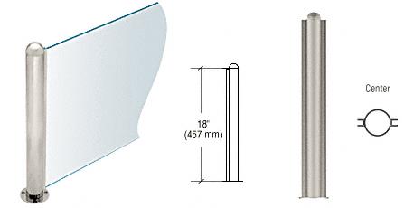 CRL 18" Round Brushed Stainless PP09 Elegant Series Counter/Partition Center Post
