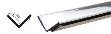CRL Chrome 1/2" Plastic Reflective Inside Angle - 96 in Long