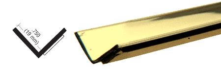 CRL Brass 3/4" Plastic Reflective Inside Angle - 96 in Long