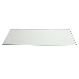 Vario Rectangular 24" x 8" Clear Tempered Glass Shelf