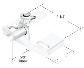 Patio Door Slide Bolt Lock, White
