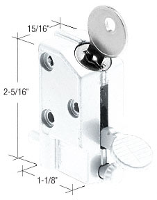 CRL White Keyed Step-On Door Lock