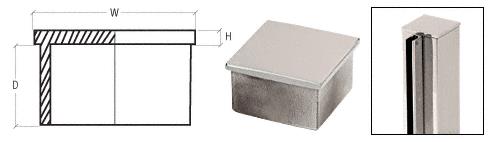 CRL Brushed Stainless Flat End Cap for 1-1/2" Square Tubing