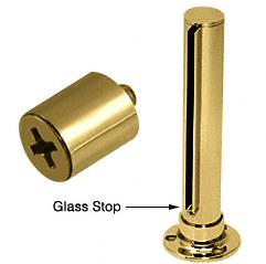 CRL Polished Brass Glass Stops for 3/8" Glass