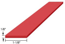 CRL 1/8" x 1-1/8" x 4" Silicone Rubber Setting Blocks - 100 Pack