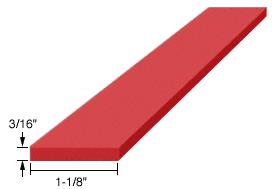 CRL 3/16" x 1-1/8" x 4" Silicone Rubber Setting Blocks - 100 Pack