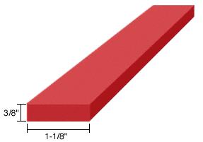 CRL 3/8" x 1-1/8" x 4" Silicone Rubber Setting Blocks - 100 Pack