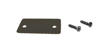 CRL Black Shallow "U" Channel End Cap with Screws