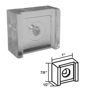 Sliding Shower Door Clear Acrylic Finger Pull - Pack of 2