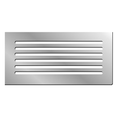 Single Slotted Acrylic A/C Mirror Grill - 6"W x 6"H