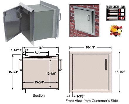 CRL Package Receiver with Stainless Steel Door Protection Level 3