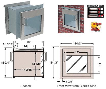CRL Package Receiver with Clear Vision Panel Door Level 3 Protection