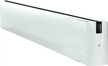 CRL Brite Brushed Anodized 4" Square Sidelite Rail - 120" Long