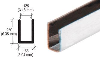 CRL 1/8" Opening 1/4" Height Stainless Steel "U" Channel - Pack of 10 - 12 ft Each
