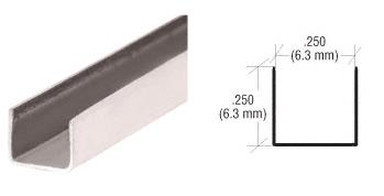 CRL 1/4" x 1/4" Stainless Steel "U" Channel - Pack of 10 - 12 ft Each