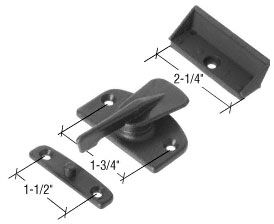 CRL Black Plastic Latch and Pull Fits Howard Doors