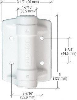 CRL White Heavy Duty Self Closing Adjustable