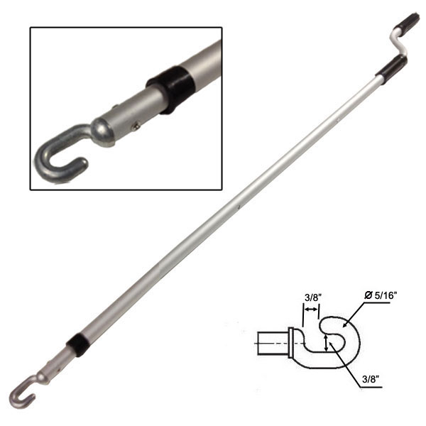 Telescoping Skylight Pole with Hook Drive, 48" to 73"