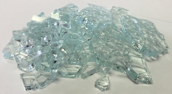 2 Lbs. Broken Tempered Glass for Craft and Art Projects - Clear, 1/4" Thick