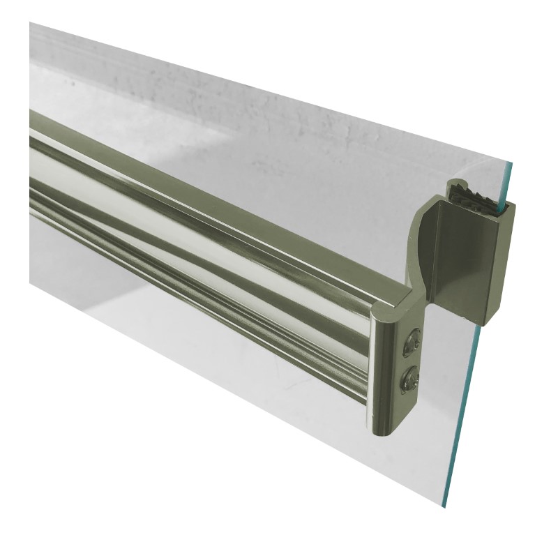 Chrome Sliding Frameless Shower Door Single Towel Bar Kit - 24" long