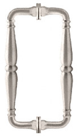 CRL Brushed Nickel 6" Victorian Style Back-to-Back Pull Handle