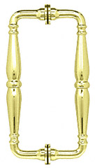 CRL Polished Brass 6" Victorian Style Back-to-Back Pull Handle