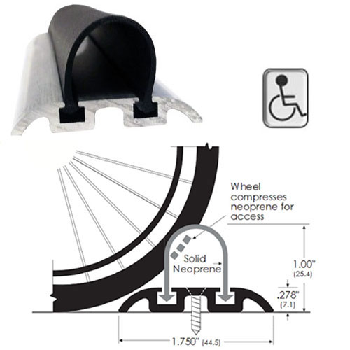 Gordon Glass&#174; ADA Friendly Wheelchair Accessible Shower Threshold - 36-in long