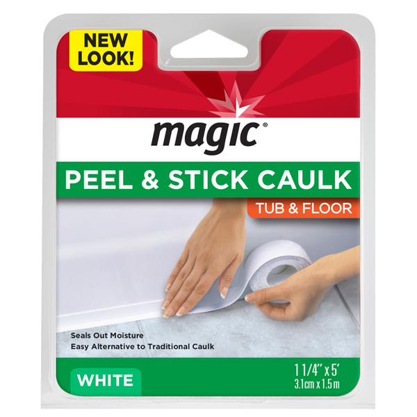 Gordon Glass&#174; Tub and Floor White Sealer Trim 1-1/4 in. x 5 ft. long