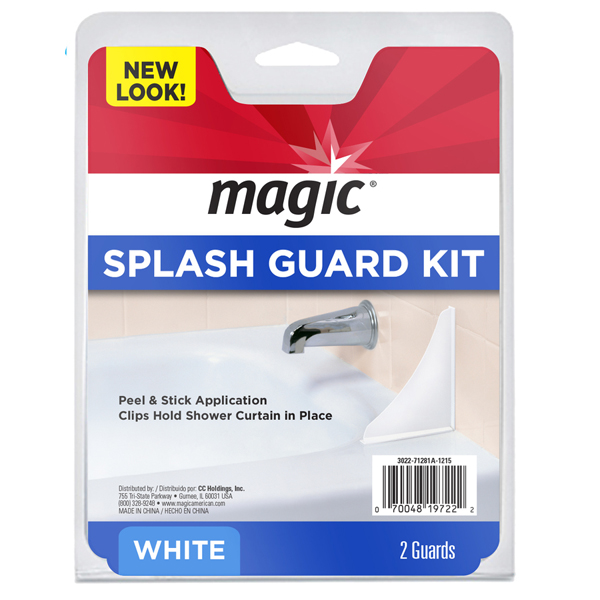 Gordon Glass&#174; White Tub Splash Guard Kit