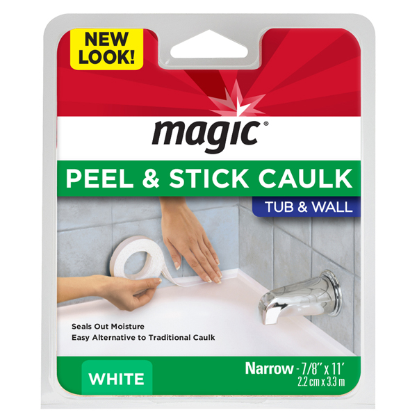 Gordon Glass&#174; Tub and Wall White Sealer Trim 7/8 in x 11 ft. long