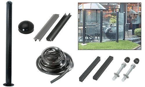 CRL Black 48" Windscreen Post Kit without Stanchion