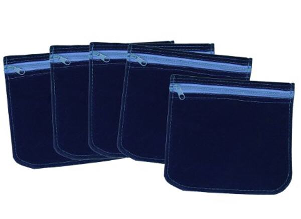 Zerust 6" x 6" Silver Jewelry and Coin Anti Tarnish Bag - Pack of 5