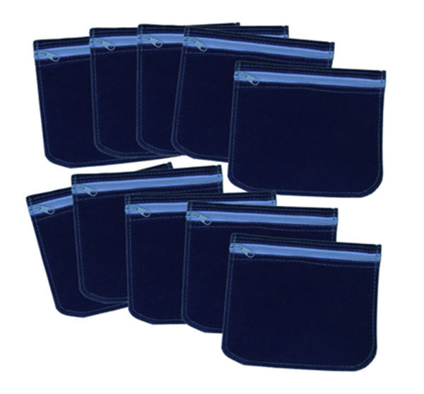 Zerust 6" x 6" Silver Jewelry and Coin Anti Tarnish Bag - Pack of 10