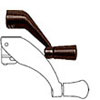 Casement Operator Handle 3/8" Spline Size