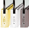 4" Square Door Rails for 3/4" Glass Without Lock - Custom Length