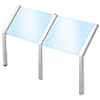 Sculptured Series Glass on Slant Only Sneeze Guard Posts - Handed