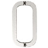 Rounded Corners Glass Mount Square Tube Style Pull Handle