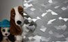 Frosted Glass Shards Static Cling Window Film